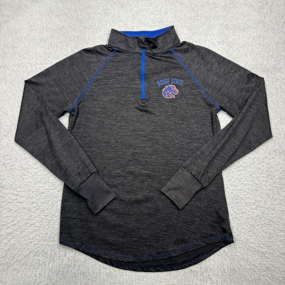 Boise State Broncos Quarter Zip Lightweight Jacket Gray by Colosseum Women's M